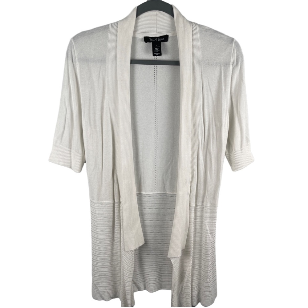 WHITE HOUSE BLACK MARKET DRAPED CARDIGAN | White | Small